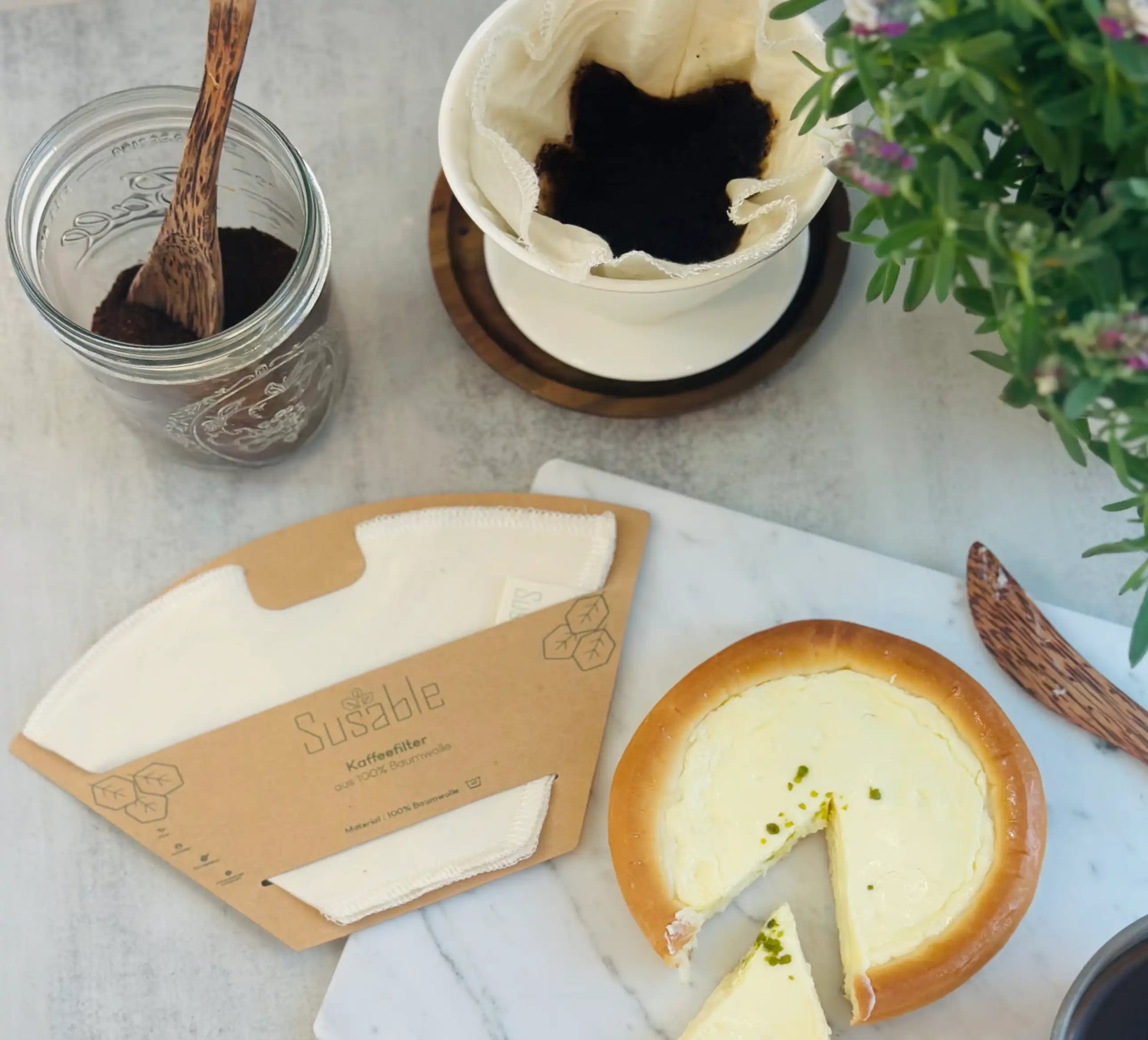 Perfekte Kaffeezubereitung – Der wiederverwendbare Kaffee Filter von Susable für Größe 4. Spart Abfall und sorgt für beste Kaffeequalität, immer und immer wieder