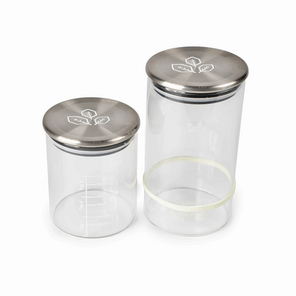 Nachhaltige Fermentation leicht gemacht – das Susable Sauerteig Starter Set mit Gummibändern und Baumwollabdeckungen sorgt für optimale Sauerstoffzufuhr und perfekte Gärung.