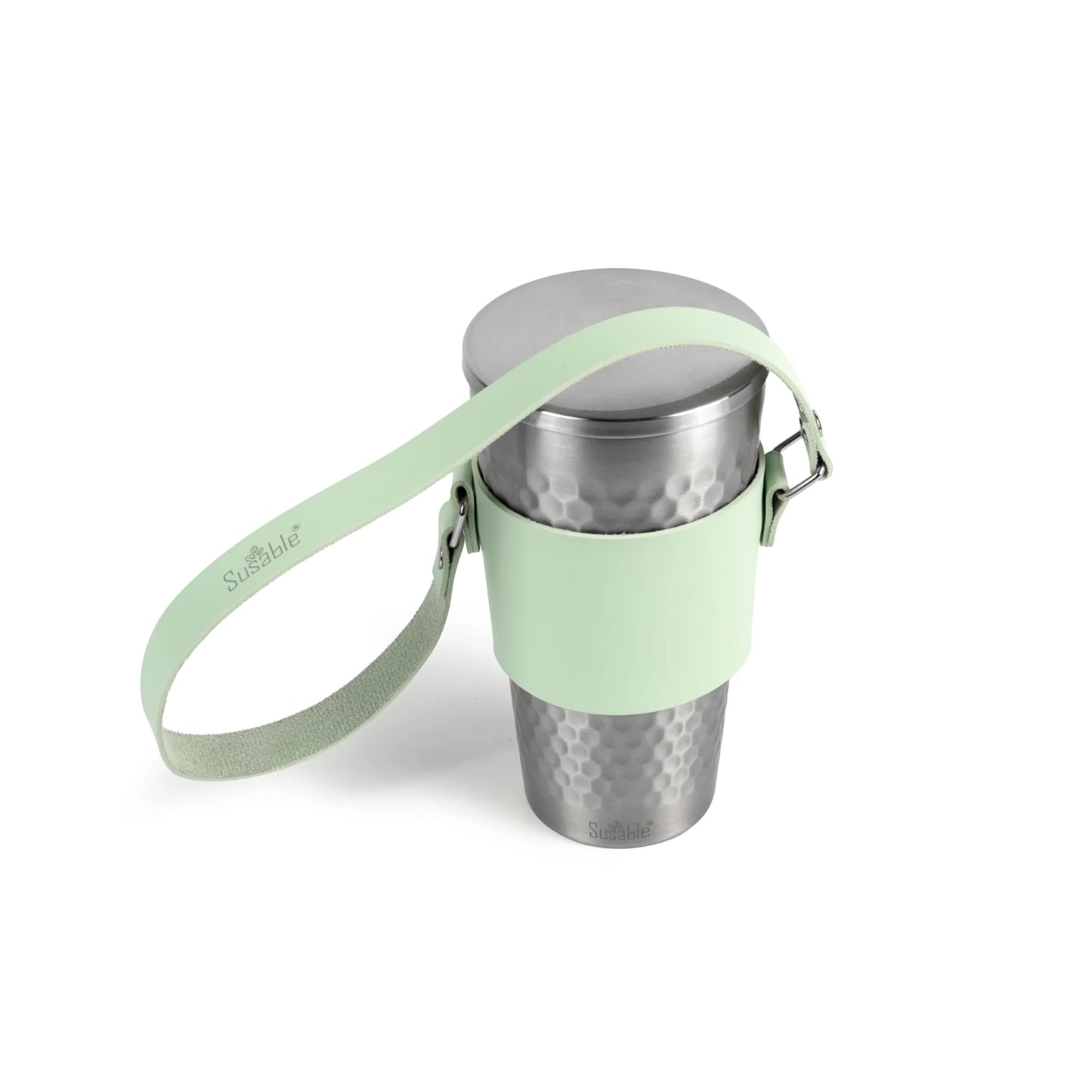 Susable Eco Cup Tiffany Blue isolierter Edelstahl Trinkbecher 450ml, BPA-frei, robust und umweltfreundlich