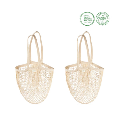Susable wiederverwendbare Netzbeutel – Baumwoll-Mesh-Einkaufstaschen, ideal für Obst und Gemüse. Nachhaltig, faltbar und waschbar, perfekt für den täglichen Einkauf.